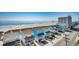 Aerial shot of vibrant beach homes along the coastline with beach access at 4103 N Ocean Blvd. # 304, North Myrtle Beach, SC 29582