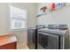 Laundry room with modern washer and dryer appliances at 419 Broadmoor Dr., Murrells Inlet, SC 29576