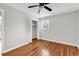 Bedroom features ceiling fan, closet, and natural light at 4320 Stevens St., Loris, SC 29569