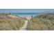 Picturesque path to the beach lined with dunes and sea oats, offering a tranquil coastal experience at 4719 S Ocean Blvd. # 209, North Myrtle Beach, SC 29582