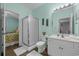 Clean bathroom with shower and vanity at 601 N Hillside Dr. # 2235, North Myrtle Beach, SC 29582