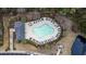 Aerial view of community pool and surrounding green spaces at 6015 Catalina Dr. # 914, North Myrtle Beach, SC 29582