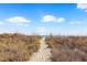 Sandy path leads to a pristine beach with gentle waves and clear skies at 707 S Ocean Blvd. # 304, North Myrtle Beach, SC 29582