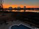 Backyard view of the waterway sunset from the pool deck at 728 Elizabeth Dr., Murrells Inlet, SC 29576