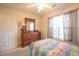 Bright bedroom featuring neutral walls and carpet, plus a ceiling fan, and a closet at 793 Drawbridge Dr., Conway, SC 29526