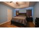 Comfortable main bedroom features a ceiling fan, neutral walls, and a spacious layout at 793 Drawbridge Dr., Conway, SC 29526