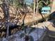 Peaceful backyard with a tranquil stream, white rocks, and lush foliage, a nature lover's retreat at 820 9Th Ave. S, North Myrtle Beach, SC 29582
