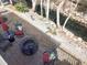 Serene backyard oasis featuring a fire pit, seating, and peaceful stream, perfect for relaxation at 820 9Th Ave. S, North Myrtle Beach, SC 29582