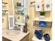 Cheerful yellow bathroom featuring a pelican statue and nautical decor at 820 9Th Ave. S, North Myrtle Beach, SC 29582