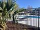 Community pool area with palm trees and lounge chair, offering a relaxing and inviting atmosphere at 820 9Th Ave. S, North Myrtle Beach, SC 29582