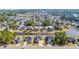 An aerial view of residential community with lush landscaping and waterway views at 931 Henry James Dr., Myrtle Beach, SC 29579