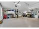 This garage features epoxy flooring and ample storage at 931 Henry James Dr., Myrtle Beach, SC 29579