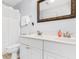 Clean bathroom with double sinks, large mirror, and a shower/tub at 9750 Leyland Dr. # 2, Myrtle Beach, SC 29572