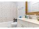 Bathroom featuring a shower and tub combination with updated vanity at 9750 Leyland Dr. # 2, Myrtle Beach, SC 29572