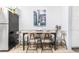 Dining area in kitchen featuring table with chairs and stainless steel refrigerator at 9750 Leyland Dr. # 2, Myrtle Beach, SC 29572