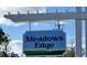 Meadows Edge community sign provides a warm welcome to residents and visitors alike at 1011 Oak Meadow Dr., Conway, SC 29526
