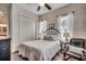 Bright bedroom with a white shiplap wall, closet, and ample natural light at 1045 Means Circle, Myrtle Beach, SC 29577