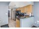 Efficient kitchen with stainless steel appliances and practical layout, making meal preparation convenient and enjoyable at 107 S Ocean Blvd. # 1706, Myrtle Beach, SC 29577