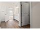 Bright bathroom features a white vanity and an open doorway leading into a bedroom at 127 Old Chimney Ln, Conway, SC 29526