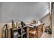 A craft room with a long table, drawers, and a lot of different craft projects in progress at 1539 Old Town Ave., Georgetown, SC 29440