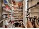 Well-organized pantry featuring shelves, storage baskets, and a variety of food items and kitchen essentials at 1539 Old Town Ave., Georgetown, SC 29440