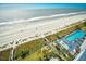 Overhead view showing beach access, pool and sundeck, and ocean views at 2007 S Ocean Blvd. # 1106, Myrtle Beach, SC 29577