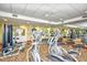 Well-equipped gym with modern exercise machines, treadmills, and weightlifting equipment at 2007 S Ocean Blvd. # 1106, Myrtle Beach, SC 29577