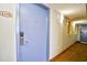 Hallway view to unit 1106 with modern door and access features at 2007 S Ocean Blvd. # 1106, Myrtle Beach, SC 29577