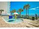 Shallow kiddie pool with playful features, perfect for young children to splash and play at 2007 S Ocean Blvd. # 1106, Myrtle Beach, SC 29577