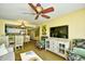 The airy living room flows into the kitchen and dining areas, maximizing space and light at 2007 S Ocean Blvd. # 1106, Myrtle Beach, SC 29577