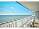 Balcony with ocean views and white chairs at 2007 S Ocean Blvd. # 1106, Myrtle Beach, SC 29577