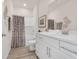 Elegant bathroom with a white vanity, modern fixtures, and a shower-tub combination at 264 Palmetto Sand Loop, Conway, SC 29527