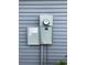 Exterior home electrical panel with gray siding at 264 Palmetto Sand Loop, Conway, SC 29527