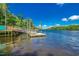 Picturesque dock extending into a serene river with lush greenery and clear blue skies at 2840 Mcleod Ln., Myrtle Beach, SC 29588