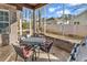 Relaxing screened patio with an outdoor dining area and views of the backyard at 2840 Mcleod Ln., Myrtle Beach, SC 29588