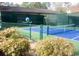 A pickleball court with blue and green surface at Ocean Creek Plantation at 435 Ocean Creek Dr. # 2705, Myrtle Beach, SC 29572