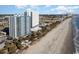 Panoramic aerial shot of the resort with beach access, ocean views, and city skyline at 504 N Ocean Blvd. # 701, Myrtle Beach, SC 29577