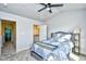 Bedroom featuring carpet, ceiling fan and neutral walls at 753 Moen Pl. # B, Myrtle Beach, SC 29577