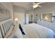 Comfortable bedroom with a ceiling fan, closet, and peaceful decor at 80-2 Knight Circle # 2, Pawleys Island, SC 29585