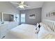 Bright bedroom with a ceiling fan, window, and serene decor at 80-2 Knight Circle # 2, Pawleys Island, SC 29585