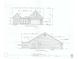 Architectural drawing displaying the front and right elevation of the residence with specified measurements at 894 Liberty Church Rd., Loris, SC 29569