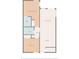 Modern floor plan featuring Primary bedroom with bath, additional bedroom, living room, kitchen, and hall at 9660 Shore Dr. # 117, Myrtle Beach, SC 29572