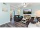 Bright and inviting living room with a large screen television at 9661 Shore Dr. # A-21, Myrtle Beach, SC 29572