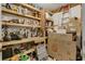 Spacious storage room with wood shelves and boxes at 98 Wallys Way # 1, Pawleys Island, SC 29585