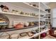 Organized walk-in pantry with ample shelving for storage of food items and kitchen essentials at 1006 James Island Ave., North Myrtle Beach, SC 29582