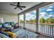 Relaxing porch with comfortable seating and a scenic view of the water at 1006 James Island Ave., North Myrtle Beach, SC 29582