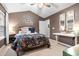 Cozy bedroom with warm brown walls and hardwood bed frame at 1024 Stanton Pl. # 1024, Myrtle Beach, SC 29579