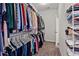 Spacious walk-in closet with shelving and ample storage for clothing and accessories at 1186 Pyxie Moss Dr., Little River, SC 29566