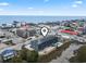 Drone perspective displaying the property's proximity to coastal community at 123 N Dogwood St. # 107, Garden City Beach, SC 29576