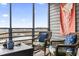 Screened patio with beautiful views of the waterfront landscape at 123 N Dogwood St. # 107, Garden City Beach, SC 29576